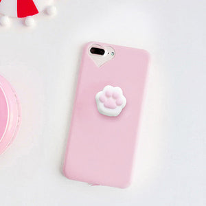 Cute Squishy Cat Claw Case for iPhone 6 6S 7 Plus